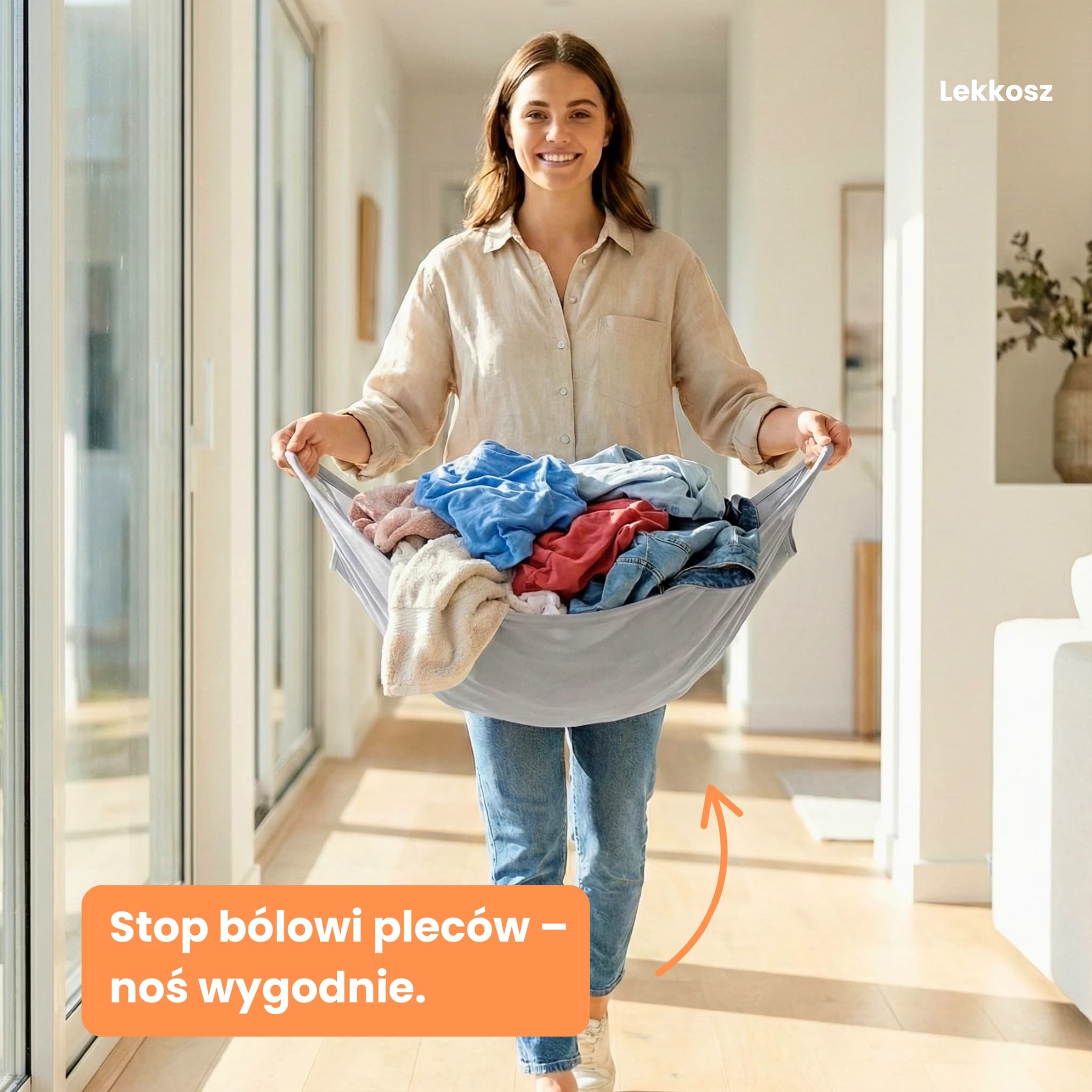 Lekkosz - składany i wodoodporny transporter prania