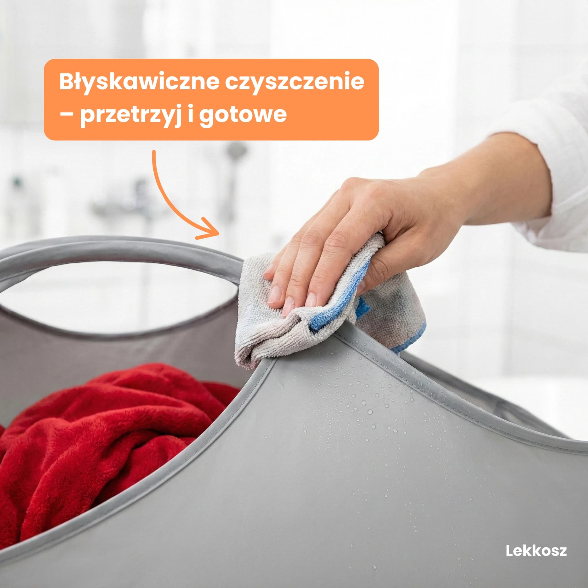 Lekkosz - składany i wodoodporny transporter prania