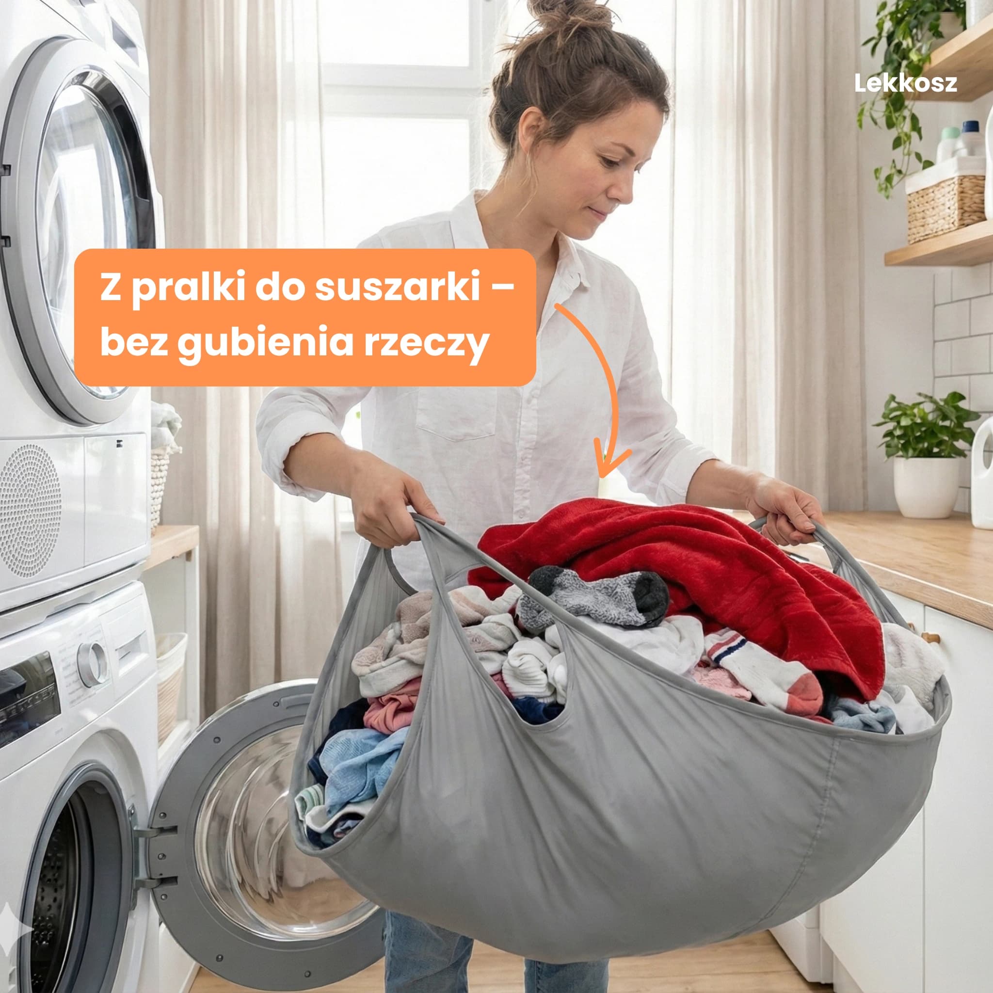 Lekkosz - składany i wodoodporny transporter prania